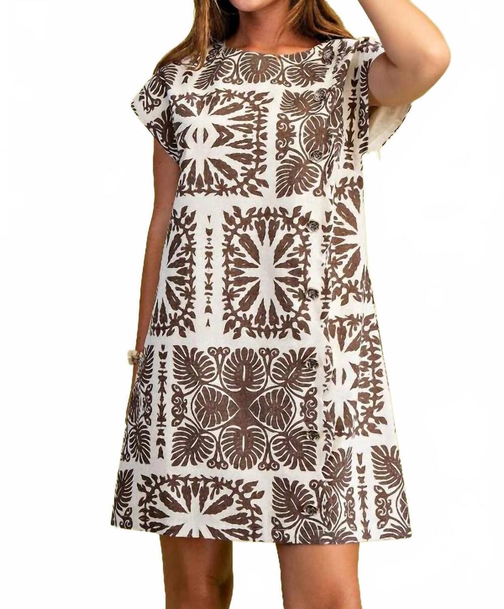 NEW GIGIO overlap detail dress in white multi